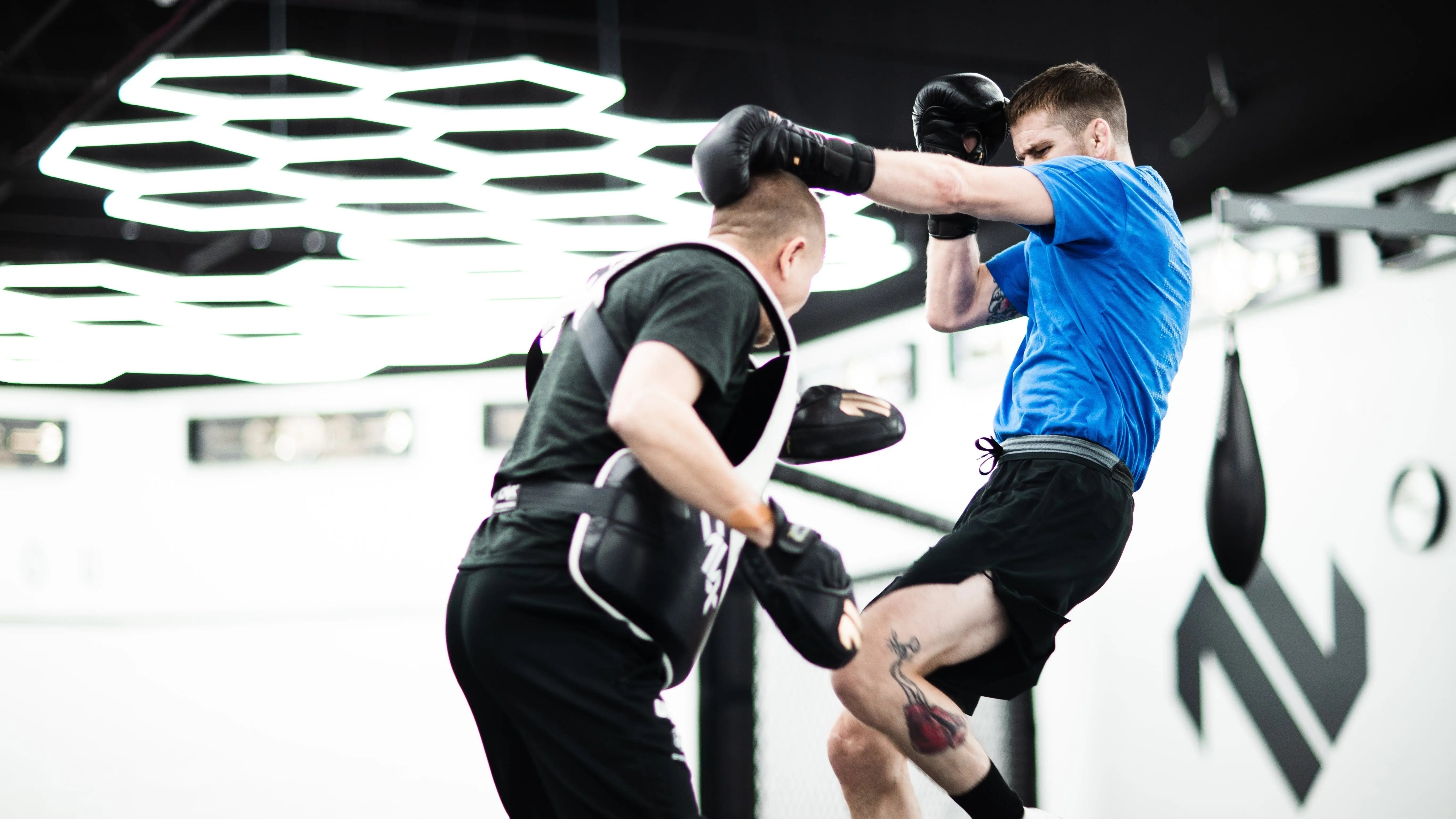 UFC fighter Cory Sandhagen training with coach Trevor Wittman with ONX gear.