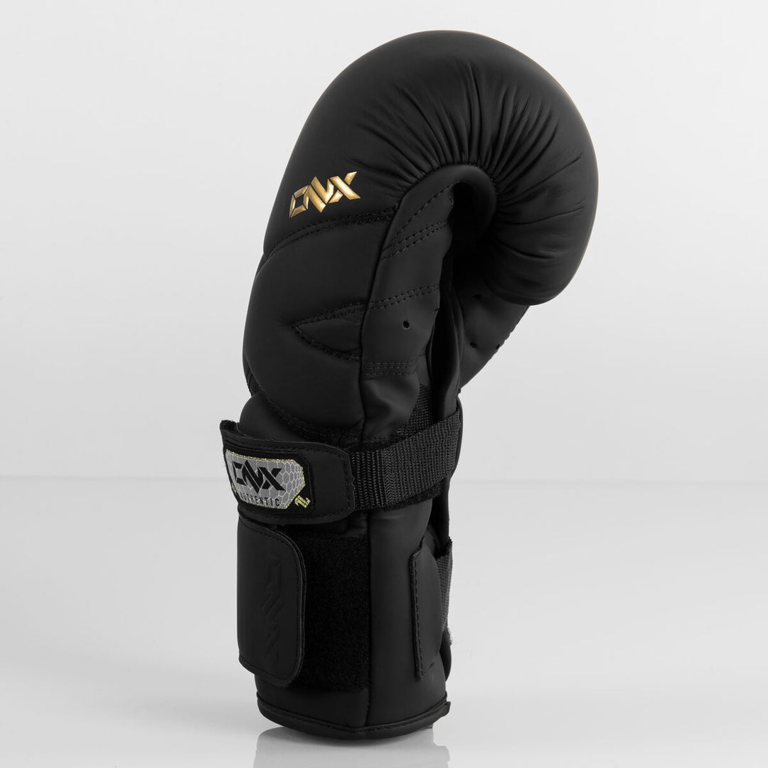 ONX Precision Line X-Factor Glove side view showing the thickened one-piece knuckle core and wrist strap