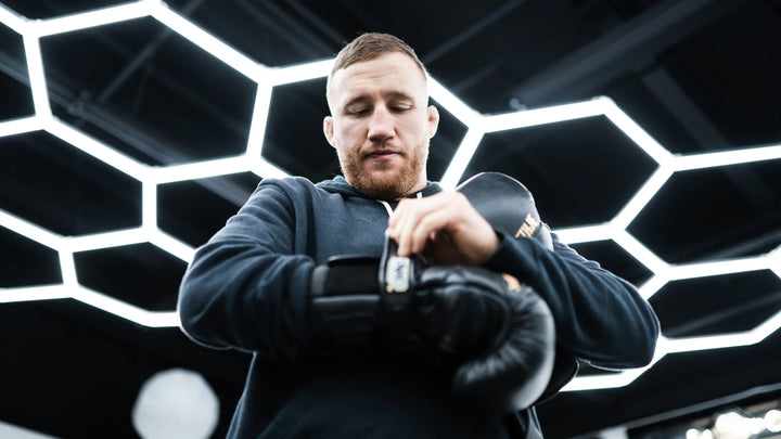 UFC Fighter Justin Gaethje training with ONX X-4 MMA Gloves.